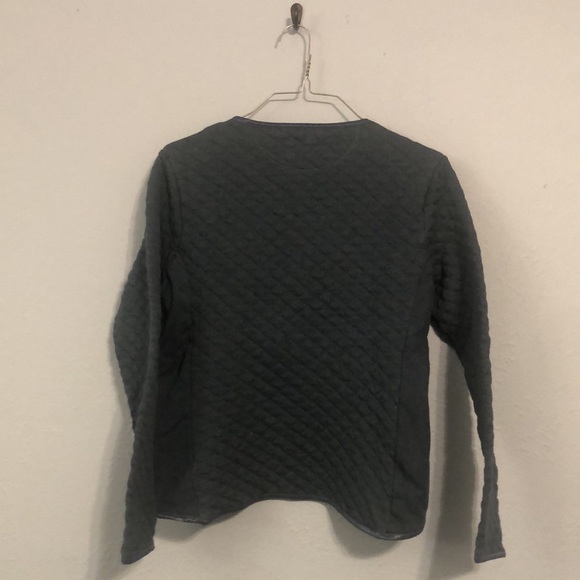 Guideboat Co. Women’s Size M Jacquard Knit J’Adore Half Zip Quilted Navy Jacket - Picture 11 of 14